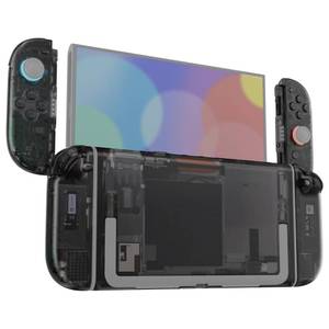 lot 2011 image: eXtremeRate DIY Replacement Shell Buttons for Nintendo Switch 2, Full Set Rear Back Plate Controller Housing with Buttons for Switch 2 Handheld Console & Joycon 2 - Deluxe Version - Clear Slate Black