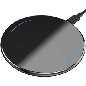 lot 2054 image: TOZO W1 New Anti-Slip Aircraft-Grade Aluminum Wireless Charger 15W Max Fast Wireless Charging Pad Compatible with iPhone 1717 Pro17 Pro MaxAir161514SE Series, Samsung Galaxy S25S24S23, Black