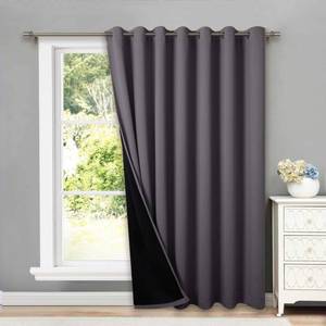 lot 2062 image: NICETOWN Total Shade Patio Door Curtain, Heavy-Duty Full Light Shading Sliding Door Drape Room Divider Curtain, Vertical Blinds for Window��1 Panels, 100 inches Wide x 84 inches Long, Gray