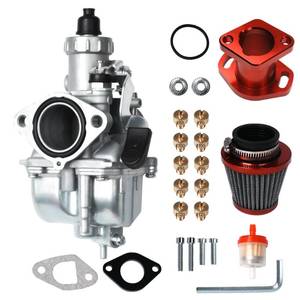 lot 2065 image: VM22 26mm Carburetor for Mikuni Pit Dirt Bike 110cc 125cc 140cc, Compatible with Lifan YX Zongshen Pit Dirt Bike XR50 CRF70 KLX BBR Apollo Thumpstar Braaap Atomic (Carb with Part)