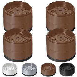 lot 2414 image: Bed Risers 1 inch, 2 inch, 3 inch, 4 inch Heavy Duty, Adjustable Furniture Riser for Table Desk Couch Sofa Chair Refrigerator Washing Machine, Stackable Bed Raisers Blocks (Brown 4 Pack, 11 inch)