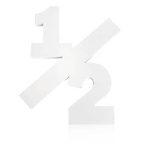 lot 2462 image: Wooden 12 Birthday Sign��Six Months Party Decor For Babies And Kids��Eye-Catching Half Birthday Party Decor��Baby Show Photo Prop Cake Smash��White Wooden Number Sign