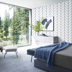 lot 2463 image: LXCREAT Removable Wallpaper Forgiving Blue and White Stripes Peel and Stick Wallpaper 17.71 X 393 Modern Self Adhesive Vinyl for Home Renovation
