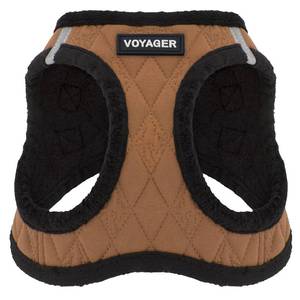 lot 2484 image: Best Pet Supplies - All Weather Plush, Reflective, No Pull Harness for Small, Medium Dogs, Cats - Secure with Hook & Loop Fastener, Buckle, Double D-Rings - Beige Plush, M