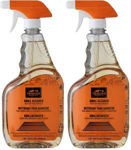 lot 2487 image: Traeger Grills BAC679 Grill Cleaner Spray Bottle, Grease Cutter, Keep Grill Shiny, No Harmful Chemicals, Citrus Scent, 946ml one bottle used
