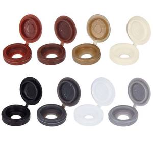 lot 2491 image: GORGECRAFT 1 Box 200Pcs 8 Colors Hinged Screws Cover Caps Fold Snap Covers Plastic Shutter Screw Caps Washer Flip Tops Furniture Fence Hole Plug for Covering Screw Heads Decorative Protection(M)