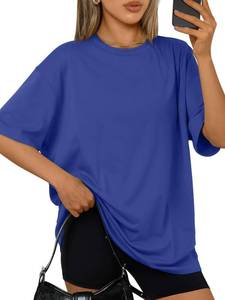 lot 4010 image: Trendy Queen Womens Oversized Summer T Shirts Fashion Workout Plus Size Tops Short Sleeve Beach Vacation Gym Clothes 2026 RoyalBlue 3XL