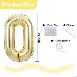 lot 4017 image: 40 Inch Gold 81 18 Balloon Numbers, Foil Mylar Helium Jumbo Number 18 Balloons, Champagne Gold 81th 18th Birthday Balloons, Birthday Party Decorations Supplies for Men Women