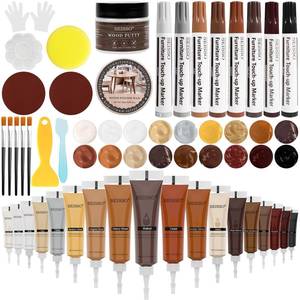 lot 4024 image: Wood Furniture Repair Kit- 40 Sets, Wood Fillers Hardwood Laminate Repair Kit with 18 Colors Oak Walnut, Wood Putty Touch Up Kit- Cover Wood Scratches, Stains, Holes for Table, Door, Veneer, Cherry
