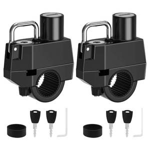 lot 4027 image: Windance 2 Pack Motorcycle Helmet Lock, Helmet Holder Hook for 78 22mm Handlebar, Anti Theft Security Lock for Motorbike Bike Frame Tube Bumper Luggage Rack (Keyed Different)