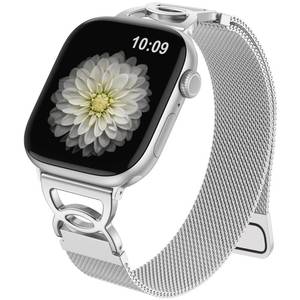 lot 4049 image: Adorve Compatible with Apple Watch Bands 40mm 41mm 38mm 42mm 44mm 45mm 46mm 49mm Women, Slim Stainless Steel Milanese Mesh Loop Magnetic Wristbands for iWatch Bands Series 11 10 9 8 7 6 5 4 3 2 1 SE3