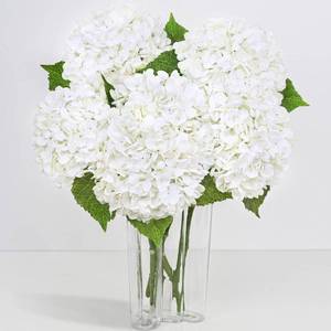 lot 4059 image: Yastouay 6 Pcs Real Touch Hydrangea Artificial Flowers, 21 White Full Faux Hydrangea Flowers Latex Fake Flowers for Home Decor Party Floral Arrangements Wedding Bouquets Centerpieces Outdoor Decor