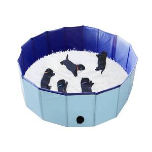 lot 4061 image: Artilife Whelping Box for Dogs and Puppies,Welp Box Whelping Pool,Whelping Pen for Dogs,Easy to Clean (39inch Dia.x12inch H(100x30cm), Blue)