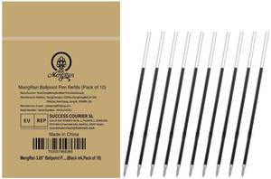 lot 4404 image: MengRan 3.85 Ballpoint Ink Pen Refills for Click Pens, 1 mm Medium Point Tip, (Refills-Black ink-10Pcs)