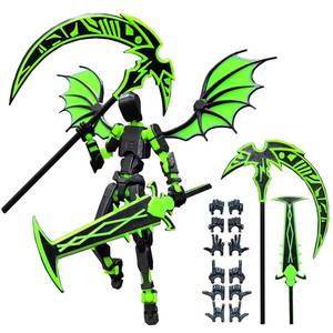 lot 4407 image: T13 Action Figure Set - Titan 13 Robot, Dummy 13, 3D Printed Lucky 13 for Collectors Desktop Decorations (Assembly Completed)