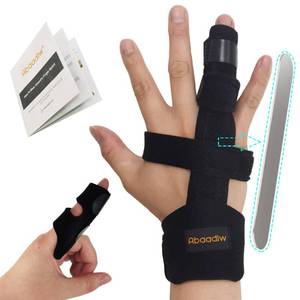 lot 4419 image: Abaadlw Trigger Finger Splint 2 Pcs, Adjustable Index Finger Splint, Finger Splint Middle Finger, Ring Finger Splint, Pinky Finger Splint,Hand Brace