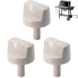 lot 4443 image: 3-Pack 78960 Grill Replacement Control Knob (Stem Length 1-38) Compatible with Spirit 500 & 700 Genesis 1000-5500, Replaces 164670, 303614