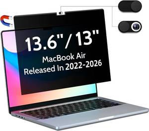 lot 4470 image: Peslv Magnetic Privacy Screen for Macbook Air 13.613 Inch (2022-2026, M2, M3, M4, M5), Removable Matte Anti Glare Blue Light Protector Private Security Filter for 13.6inch Mac Laptop Computer