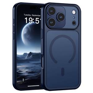 lot 4490 image: SUPFINE Magnetic for iPhone 17 Pro Case (Compatible with MagSafe)(Military Grade Drop Protection)(Camera Protection) Translucent Matte Shockproof Phone Cover,Dark Blue