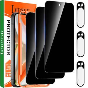 lot 4504 image: IMBZBK 3 Pack Privacy Screen Protector for Google Pixel 9 Pro XL Tempered Glass Accessories 3 Pack Camera Lens Protector, Anti Spy Case Friendly Protector de Pantalla for Pixel 9 Pro XL