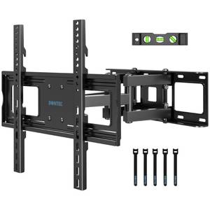 lot 6282 image: BONTEC Full Motion TV Wall Mount for 23-70 Inch TVs, Hold up to 99 lbs, Max VESA 400x400mm, Swivel Tilt Dual Arms, Adjustable Viewing Angle, Fits 16 Wood Studs, Easy Assembly