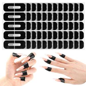 lot 6300 image: 200PCS Nail Polish Protector for Fingers, Gel Nail Sticker, Peel Off Barrier 99.99% UV Finger Protection Skin Cuticle Protector Tape for Nail Painting, U-Shaped French Tip Nail Art Accessories DIY