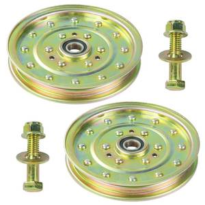 lot 6346 image: NICHEFLAG 2 Pack 1-633109 Idler Pulley Replaces 126-7685, 132-9424, 116-4667, Husqvarna 539102610, 78-011, 9864 for eXmark Lazer Z 60 inch, Z Master, Toro Z400, Z500, Z553, Z580, 74244, 74246 Tractors