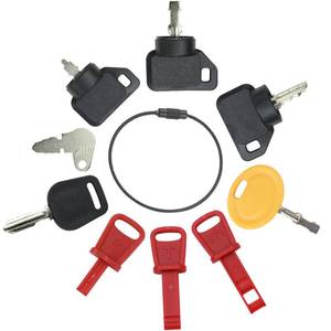 lot 6371 image: Lawn Mower Keys Set 9 Pcs for Cub Cad-et M-TD John De-ere Hus-qvarna To-ro Craft-sman Kub-ota Troy-Bi-lt Snow Engines 625-05000 63-8360 532411935 AM132500 GY20680 83357 925-2054A Snow Blower Keys
