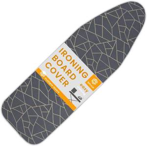 lot 6380 image: SAVUK Ironing Board Cover and Pad Standard Size 15x54 inch Extra Heavy Duty Thick Padding, Heat Reflective, Non Stick Scorch and Stain Resistant (Geometric Grey, 15 x 54)