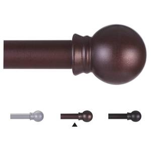 lot 6382 image: Thestoa Brown Curtain Rods for Windows 48 to 84-92 Inch, Stainless Steel Long Curtain Rods for Bedroom, Living Room, Kitchen, Farmhouse, Outdoor Brown