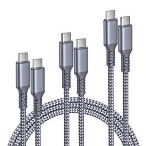 lot 6413 image: Elebase iPhone 17 Pro Max Charging Cord 1.53.36.6FT 3 Pack,USB C to Type C,60W Fast Charger USBC Car Carplay Cable for Apple 17e 16,AirPods 4,iPad 10 9 8 7 Mini 6,Samsung Galaxy S26 S25 Plus Tab S11
