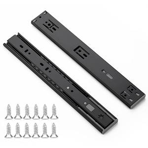 lot 6417 image: Ravinte 12 Inch Soft Close Drawer Slides 1 Pairs 2 Pack Black Full Extension Ball Bearing Drawer Glide Side Mount