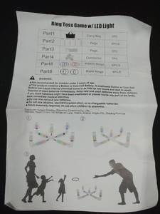 lot 6430 image: LED Ring Toss Game Set with Lights incomplete