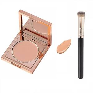 lot 6442 image: Colored Clay CC Undereye Corrector, Under Eye Concealer with Brush, Dark Circle Defense, Under Eye Color Corrector for Dark Circles (Light-Medium Peach, with brush)