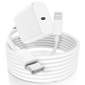 lot 6445 image: iPhone Fast Charger, USB C Wall Charger Block Plug and 10ft Type C to Lightning Charging Cable Cord Long,PD USBC Cube Brick Box Adapter for Apple iPhone 14 Pro Max14 Plus141312 Mini11XS MaxXRX