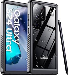 lot 6446 image: Temdan Designed for Samsung Galaxy S24 Ultra Case,Waterproof Built-in Lens & Screen Protector Full Body ShockproofMilitary Drop ProofIP68 Underwater Phone Case for S24 Ultra 5G-Black (2024)