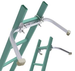 lot 11795 image: Ladder Stabilizer,Heavy Duty Aluminum Extended Ladder Accessory for Roof Gutter Guard Cleaning Tools,Ladder Stand-Off Wing SpanWall Ladder Hooks with Non-Slip Rubber Bottom pad.(Patent) (Used)