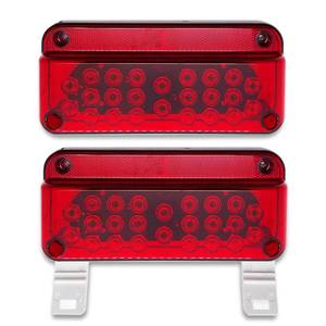lot 11840 image: Trailer Light Kit 2-Pack, LED RV Camper Tail Lights �� IP67 Waterproof 12V, 4-in-1 Stop Brake Turn Signal with License Plate Light, Surface Mount, Left & Right for Trailer Truck RV Camper Snowmobile