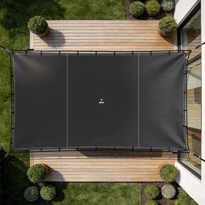 lot 11908 image: SIHAIAN Sun Shade Sail 10x13 Waterproof Rectangle Double-Rope Shade Sail 500D Heavy Duty UV Block Sunshade Canopy for Backyards, Patios, Gardens, Outdoor Activities and Facility Black