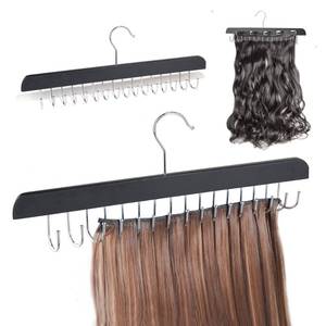 lot 12031 image: Extra Long Hair Extension Holder Hair Extension Hanger for Full Length Weft Professional Hair Rack Holds Multi-Layer for Styling, Washing, Drying, Coloring for Barber ShopHome