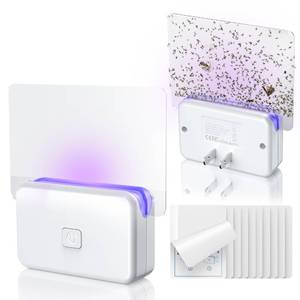 lot 12044 image: LFSYS 2 Pcs Fruit Fly Traps for Indoors (2 Device10 Refills) Plug in UV Light Fly Trap for Gnats, Fruit Flies, Flying Insects Sleek Design Indoor Safe