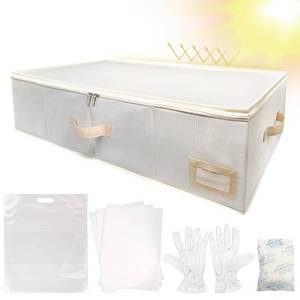 lot 12046 image: VANSIYIYI Large Wedding Dress Storage Box - Preservation Box Wedding Keepsake Trunk for Storing Bridal Gown Invitations Rings Photos