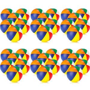 lot 12055 image: 36 Pcs Beach Stress Ball 2.5 Inch Summer Mini Stress Relief Balls Rainbow Squeeze Toys Pu Foam Squeezy Toy for Girls Boys Adults Beach Birthday Party Favors Water Pool Games(Multicolor)