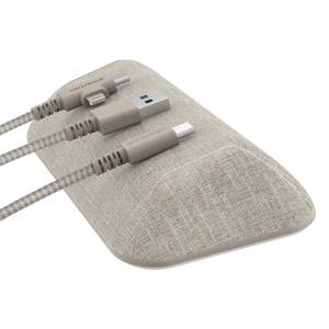 lot 12071 image: Smartish� Magnetic Cord Holder - Bigger Cable Wrangler Organizer with Magnet Clips for Charger Management on Desktop, Nightstand - Holds 6 Cables - Lightly Toasted Beige