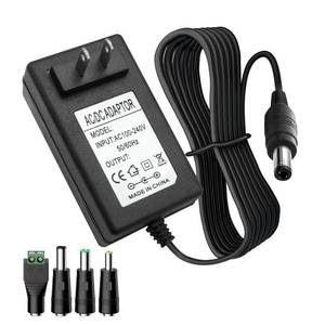 lot 12077 image: 20V 3A AC DC Power Supply Adapter 20 Volts 3 Amps US Charger, DC Plug 5.5x2.1mm & 2.5mm for 20volt 0.5A 3A 1A 2A, 500mA 1000mA 2000mA 3000mA Equipment with 4 Tips ac dc adapter 100-240v, 5060hz