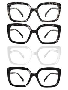 lot 12081 image: Eyekepper 4 Pack Reading Glasses Women Oversize Frame Ladies Readers 2.25