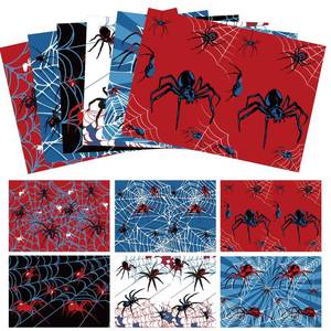lot 12087 image: Sinload 12 Sheets Spider Wrapping Paper Spider Webs Gift Wrap Paper Bulk for Graduation Birthday Party Gifts Christmas Halloween Wrapper DIY Craft, 19.7 x 27.6 Inches