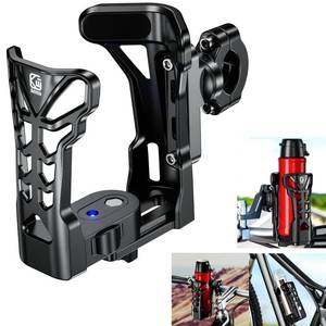 lot 12099 image: KEWIG Bicycle Water Bottle Holder for Bike & Motorcycle, Adjustable Bike Water Bottle Cages Fit for Diameter 2 - 3 Cup, Compatible for Handlebars or Tubes 20mm to 35mm in Diameter