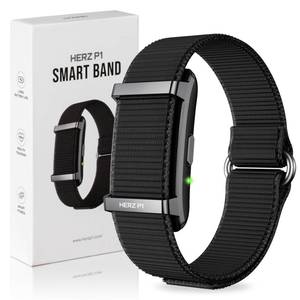 lot 12101 image: Herz P1 Smart Band Bracelet - Health Wristband Fitness Tracker for Heart Rate, Sleep, Stress, Track Steps, Activity & Body Temperature, 30 Days Battery, Subscription Free App, 1ATM Water Resistant