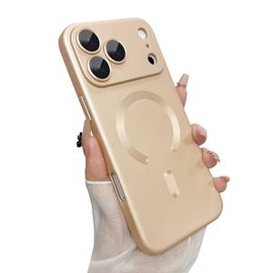 lot 12104 image: ankofave Magnetic for iPhone 17 Pro Case, with Camera Lens Protector, Compatible with Magnetic, Slim Shockproof Soft Silicone Metallic Luster Phone Case for iPhone 17 Pro, Champagne Gold